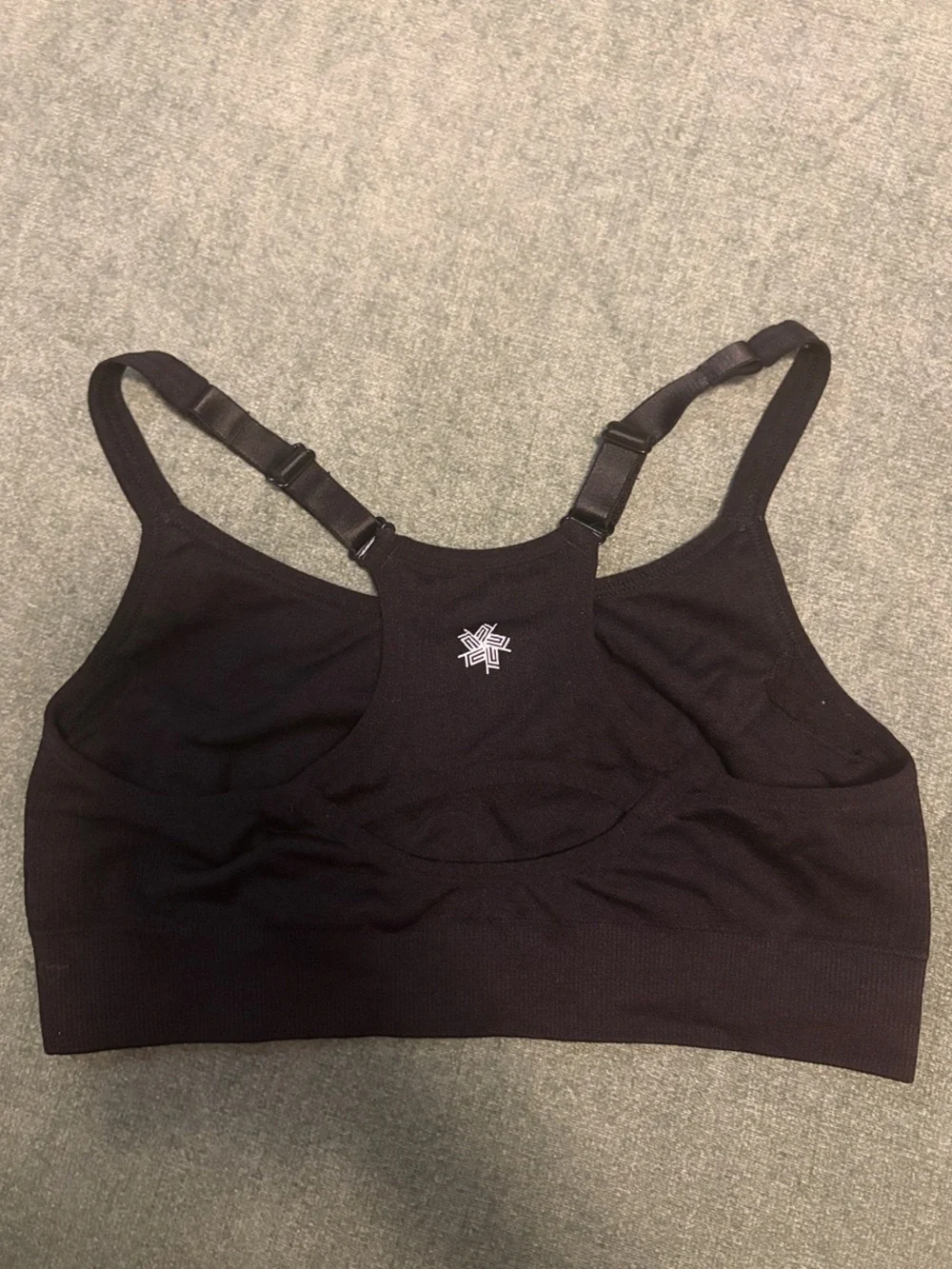 tek gear Black Seamless Support Sports Bra with Adjustable Straps